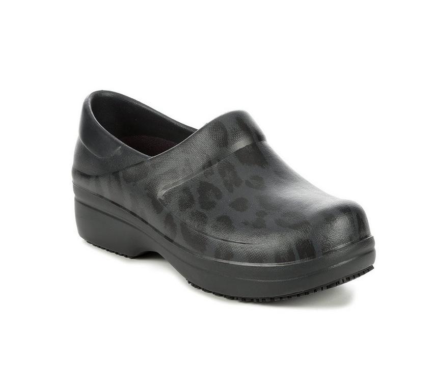 NWT CROCS Neria Pro II Graphic Women's Work Clogs Black/Silver SELECT SIZE 