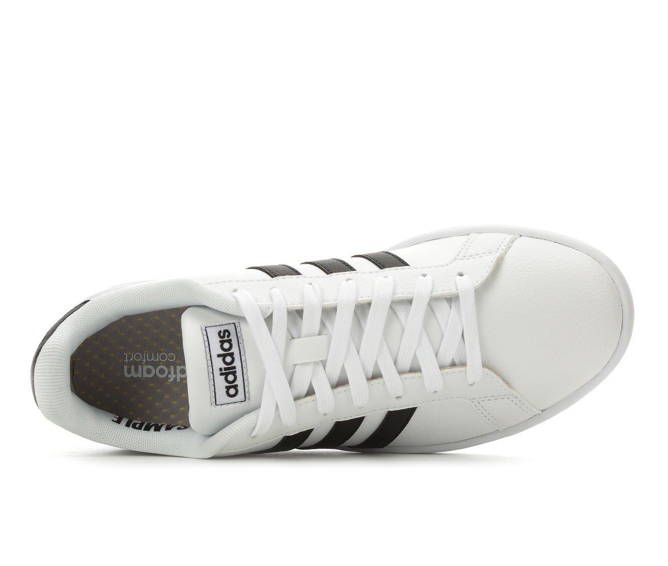 adidas grand court white black cheetah