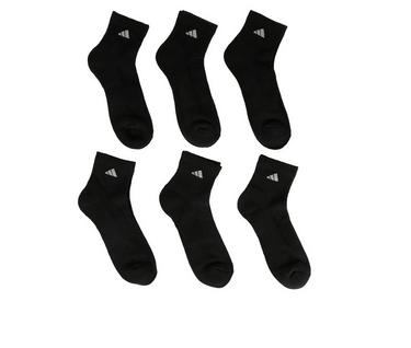 Adidas 6 Pair Men's Cushioned Quarter Socks