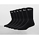 Zwart/Wit Nike 6 Pack Cushion Crew Socks Heren
