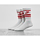 White/Red Nike Essential Stripe Socks (3 Packs)