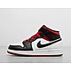 Wit/Zwart Jordan Air 1 Mid Smooth Leather Junior