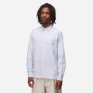 Beams Plus Button Down Striped Oxford Shirt