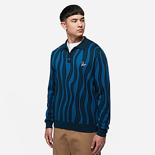 by Parra Weed Waves Knitted Polo Shirt