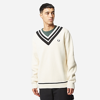 Fred Perry V Neck Knitted Sweatshirt