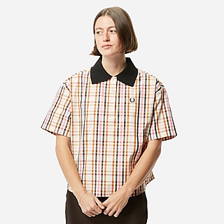 Fred Perry Check Polo Shirt Women's