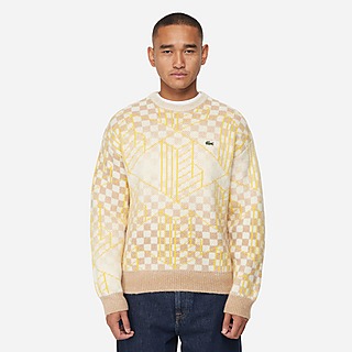 Lacoste Jacquard Checkerboard Sweater