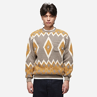 Beams Plus Jacquard Boa Fleece Sweatshirt