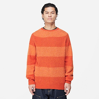 YMC Suedehead Striped Knitted Sweatshirt