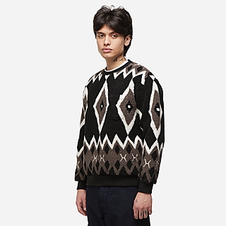 Beams Plus Jacquard Boa Fleece Sweatshirt