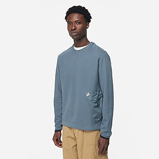 C.P. Company Diagonal Fleece Mixed Pocket Sweatshirt