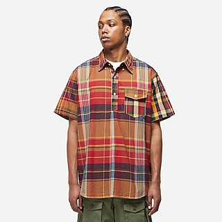 Engineered Garments POPOVER SHIRT RED