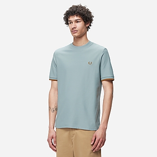 Fred Perry TIPPED CUFF T LT