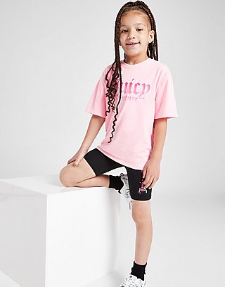 JUICY COUTURE Girla' Ombre T-Shirt/Cycle Shorts Set Children