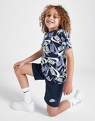 Nike All Over Print T-Shirt/Shorts Set Children