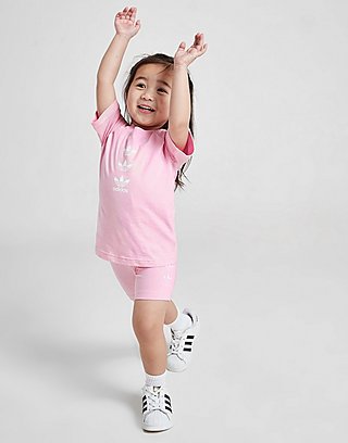 adidas Originals Girls' Repeat Trefoil T-Shirt/Shorts Set Infant