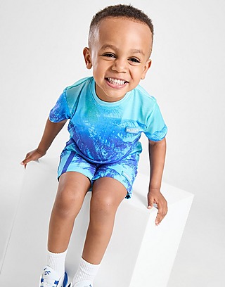 McKenzie Sunrise Palm T-Shirt/Shorts Swim Set Infant