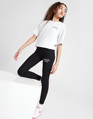 Girls Black Track Pants with Badge