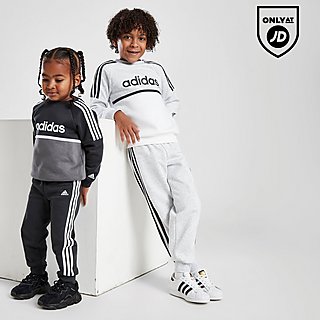 adidas Linear Colour Block Crew Tracksuit Children