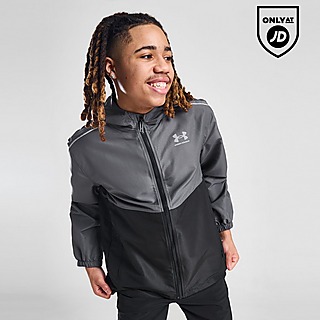 Black Under Armour Woven Wordmark Full Zip Jacket - JD Sports Global