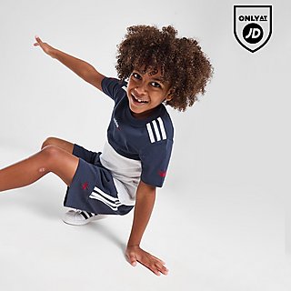 adidas Originals Colour Block T-Shirt/Shorts Set Children