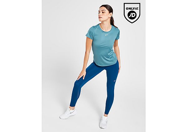 Nike Training One Slim T-Shirt Blue- Dames