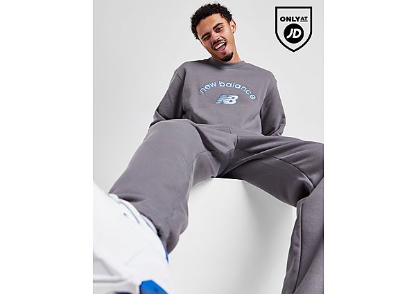 New Balance Arch Logo Sweatshirt Grey- Heren
