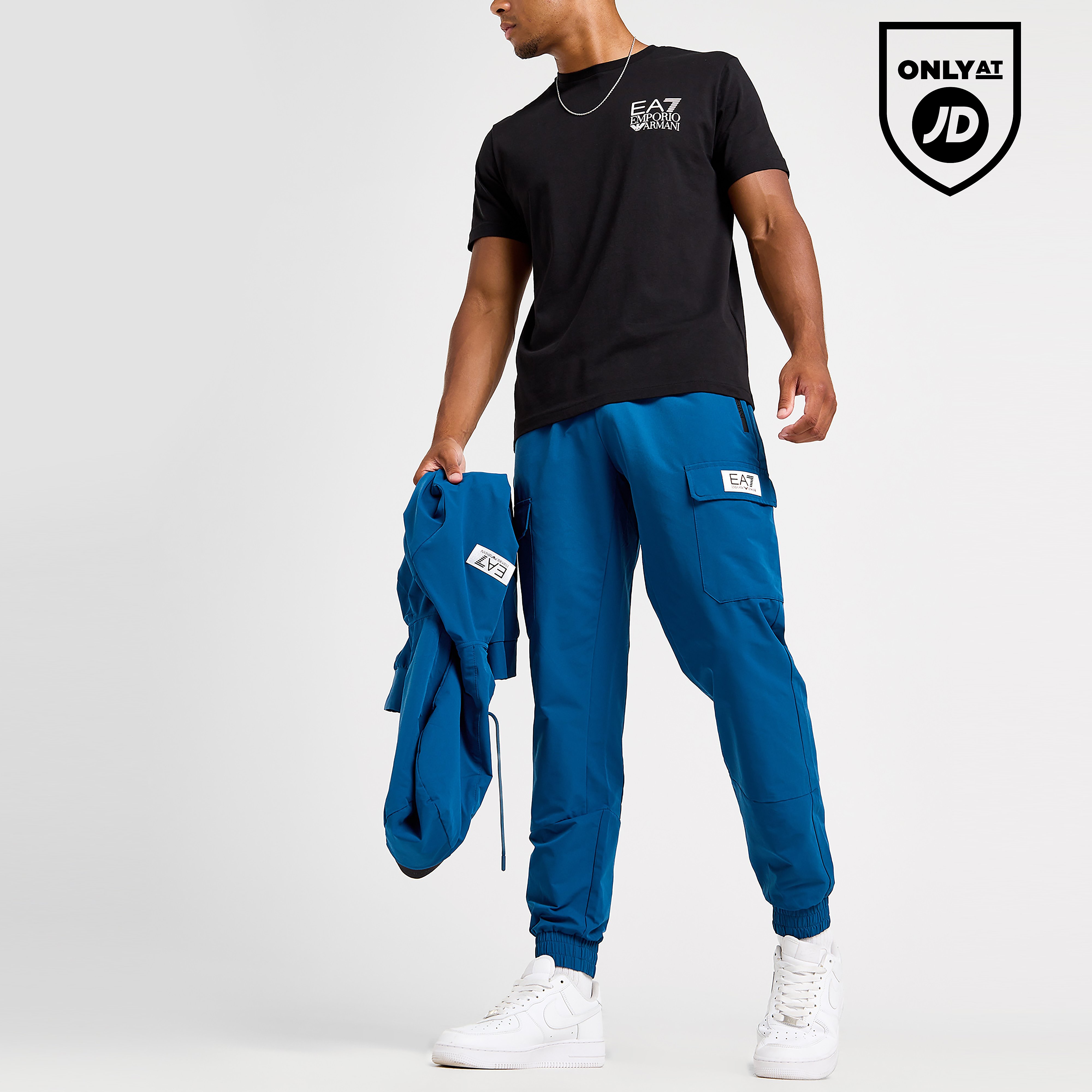 EA7 Emporio Armani Badge Tech Cargo Pants