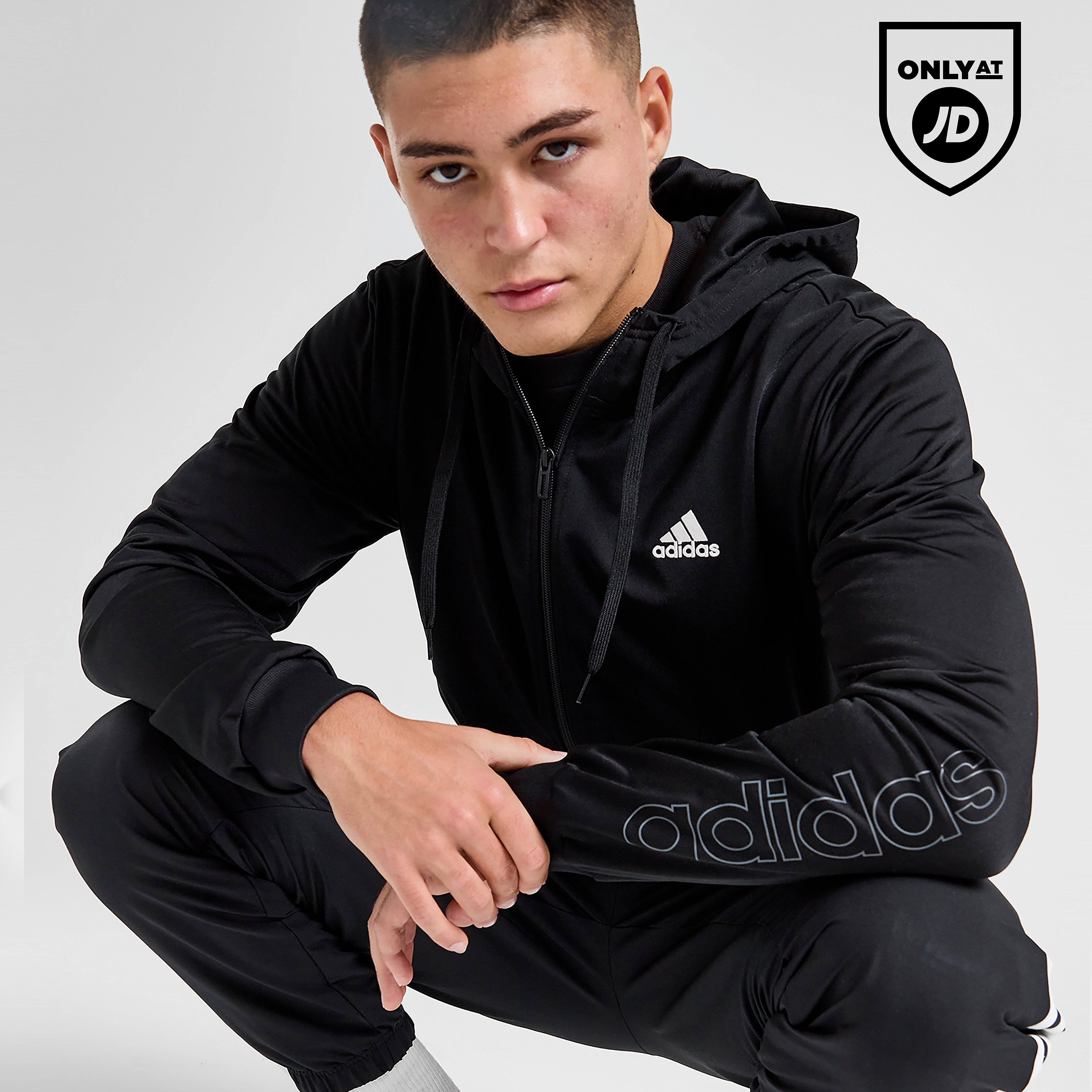adidas Poly Linear Full Zip Hoodie