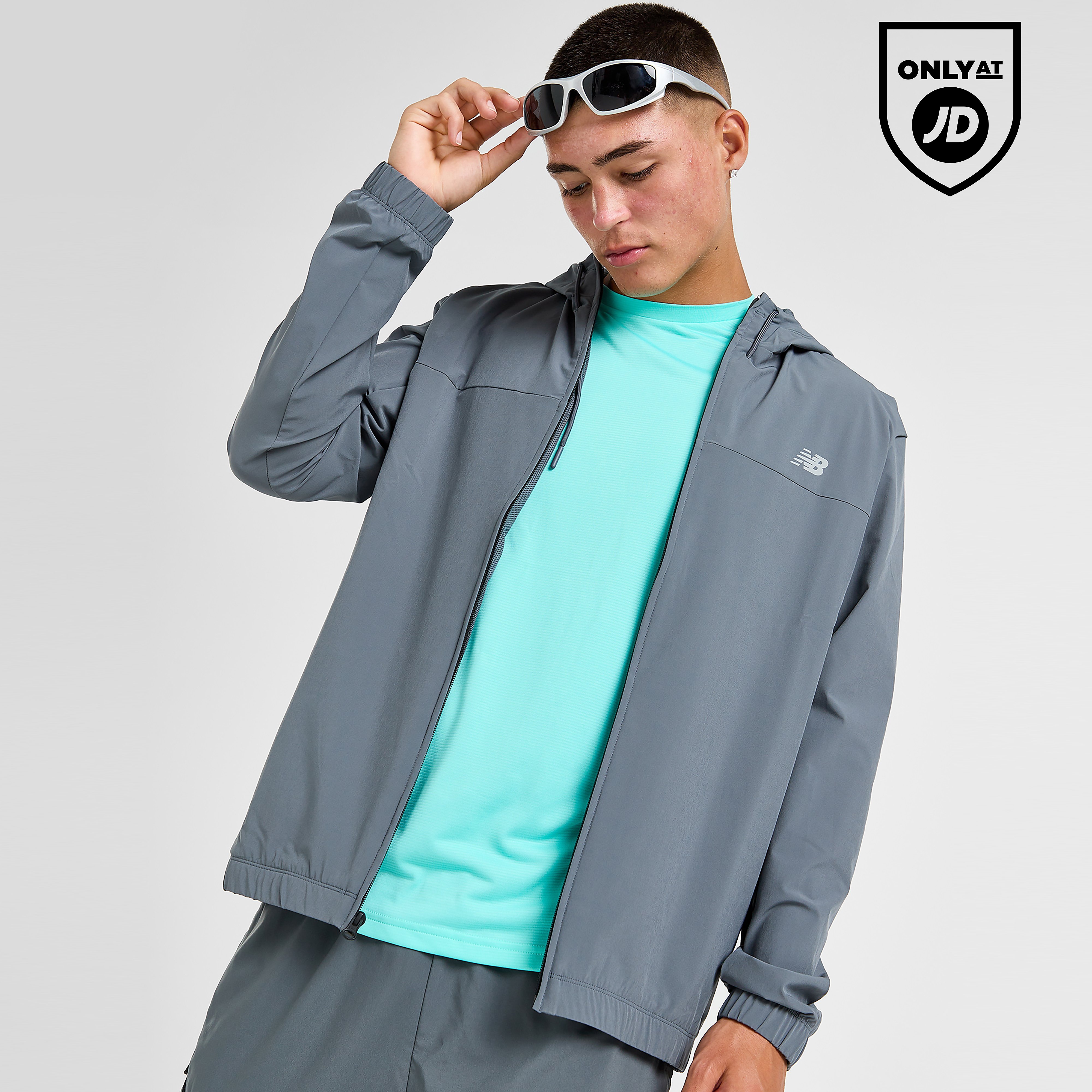 New Balance Full Zip Woven Hooded Track Top