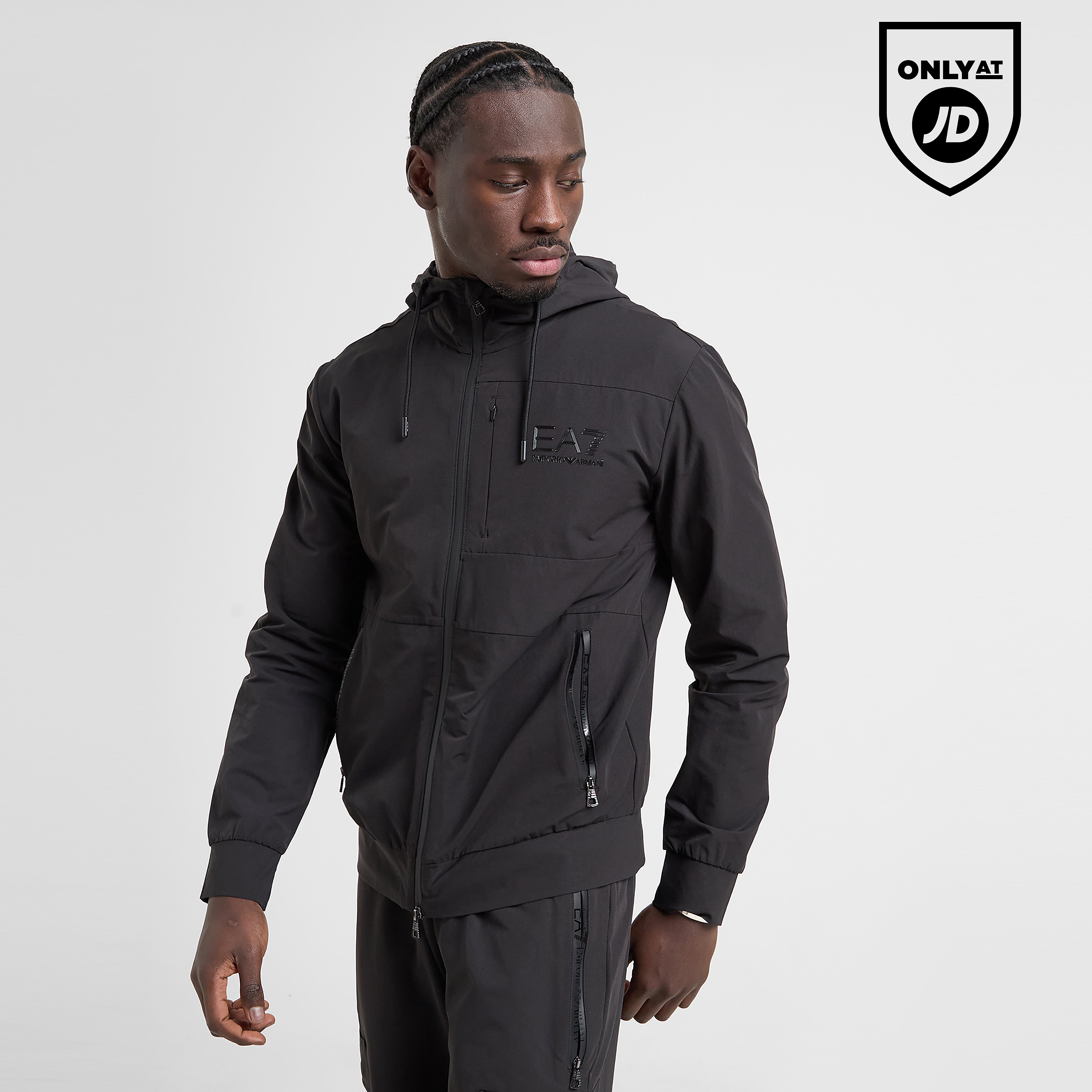 EA7 Emporio Armani Woven Tech Full Zip Hoodie