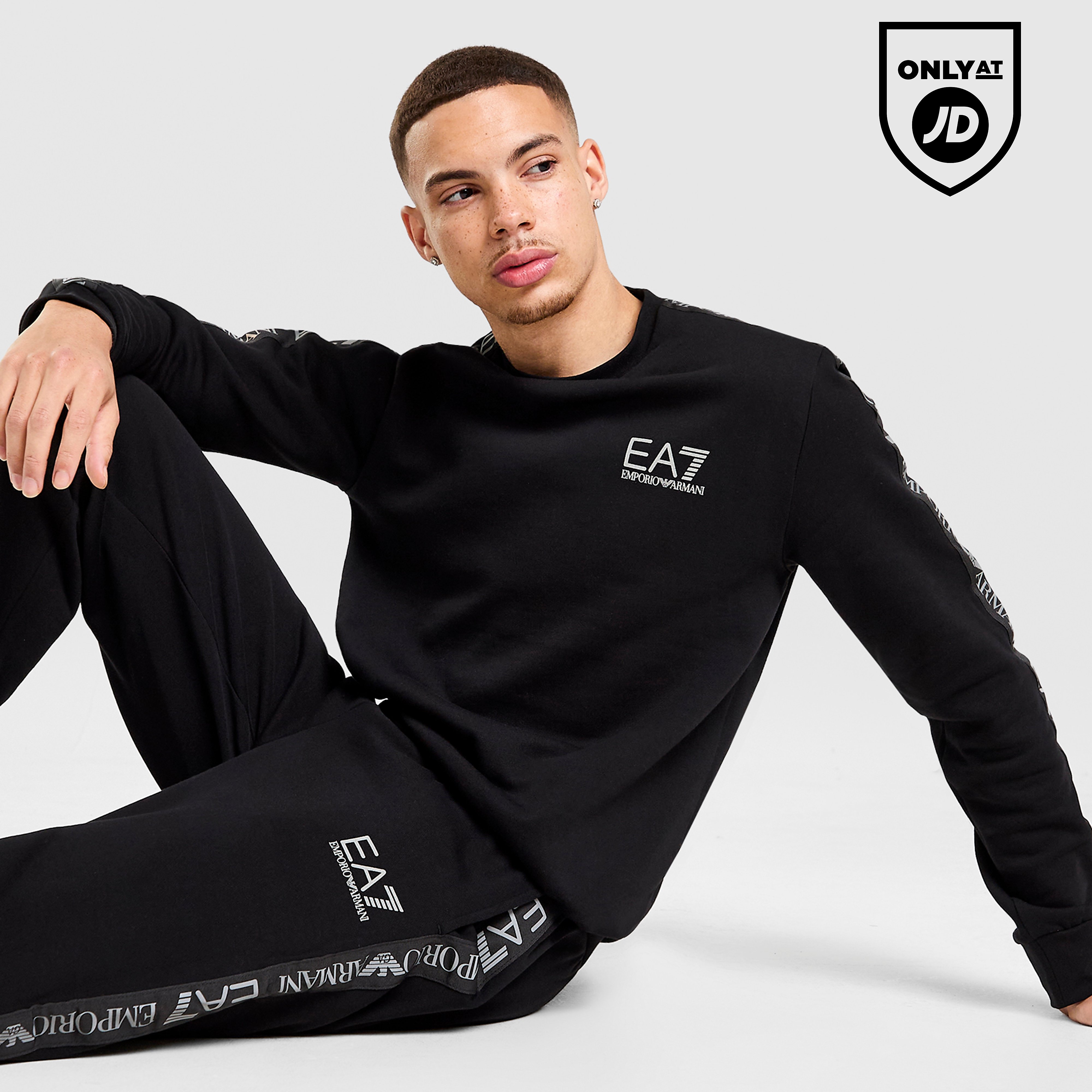 EA7 Emporio Armani Reflective Tape Crew Tracksuit