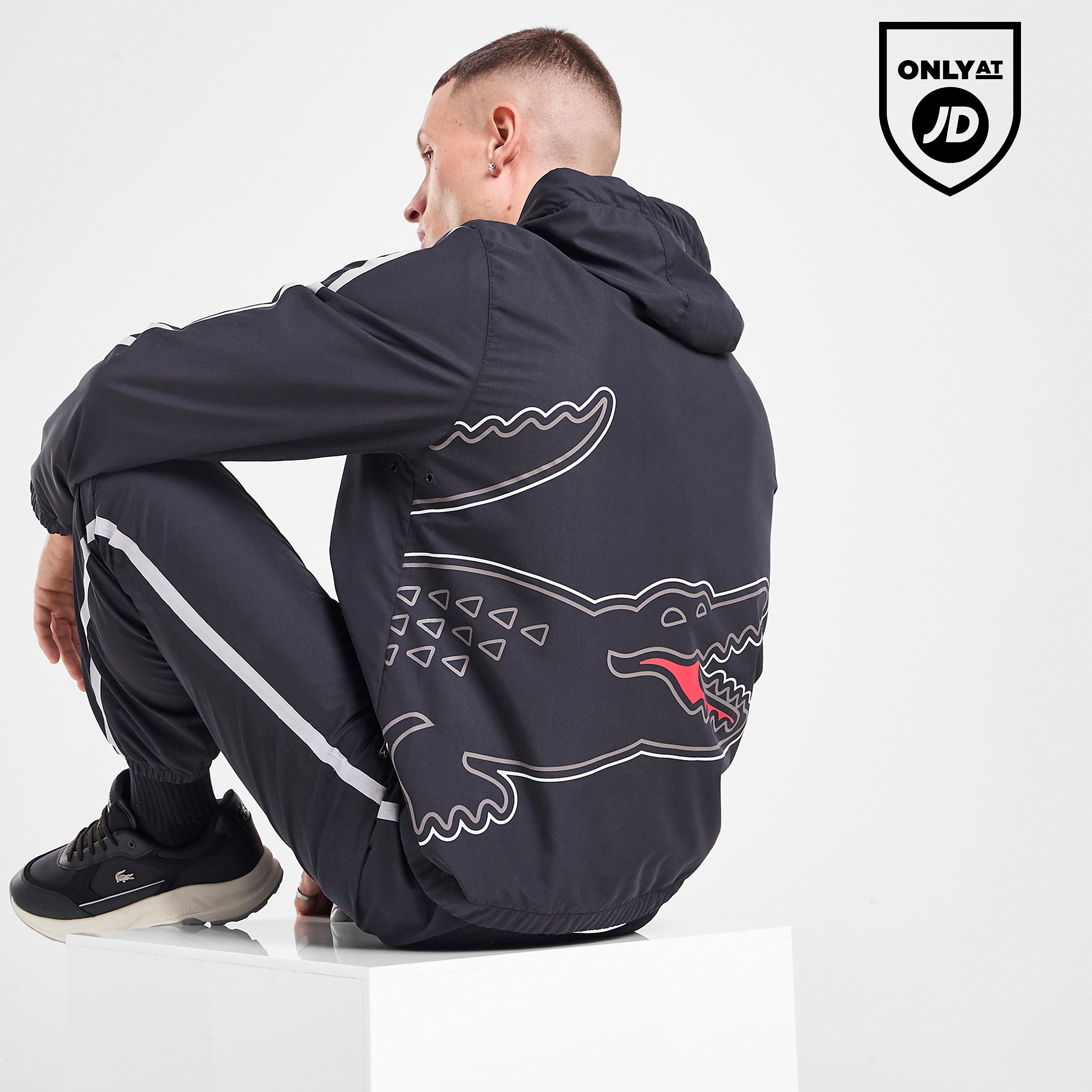 Lacoste Crocodile Woven Hooded Tracksuit