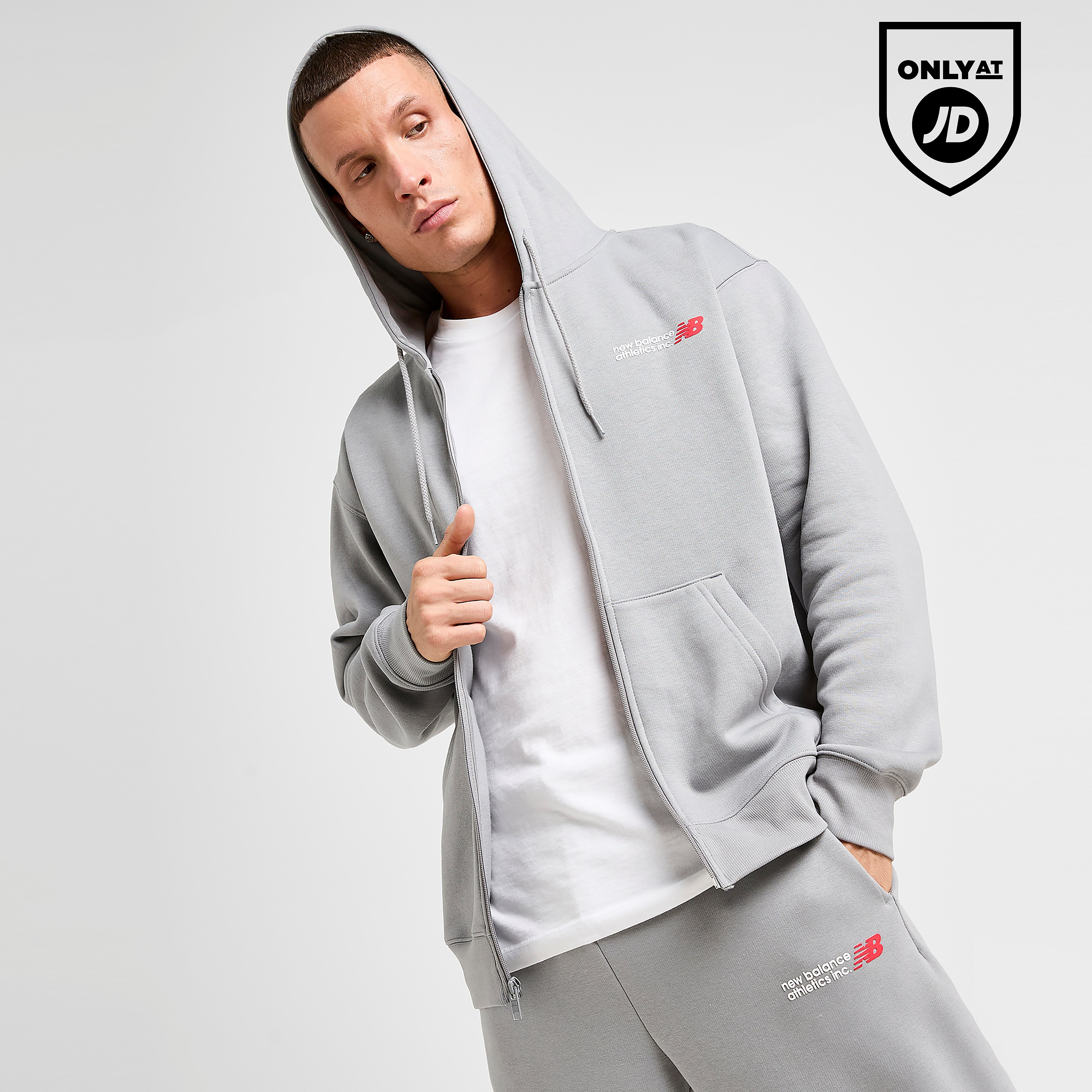 New Balance Core Logo Full Zip Hoodie