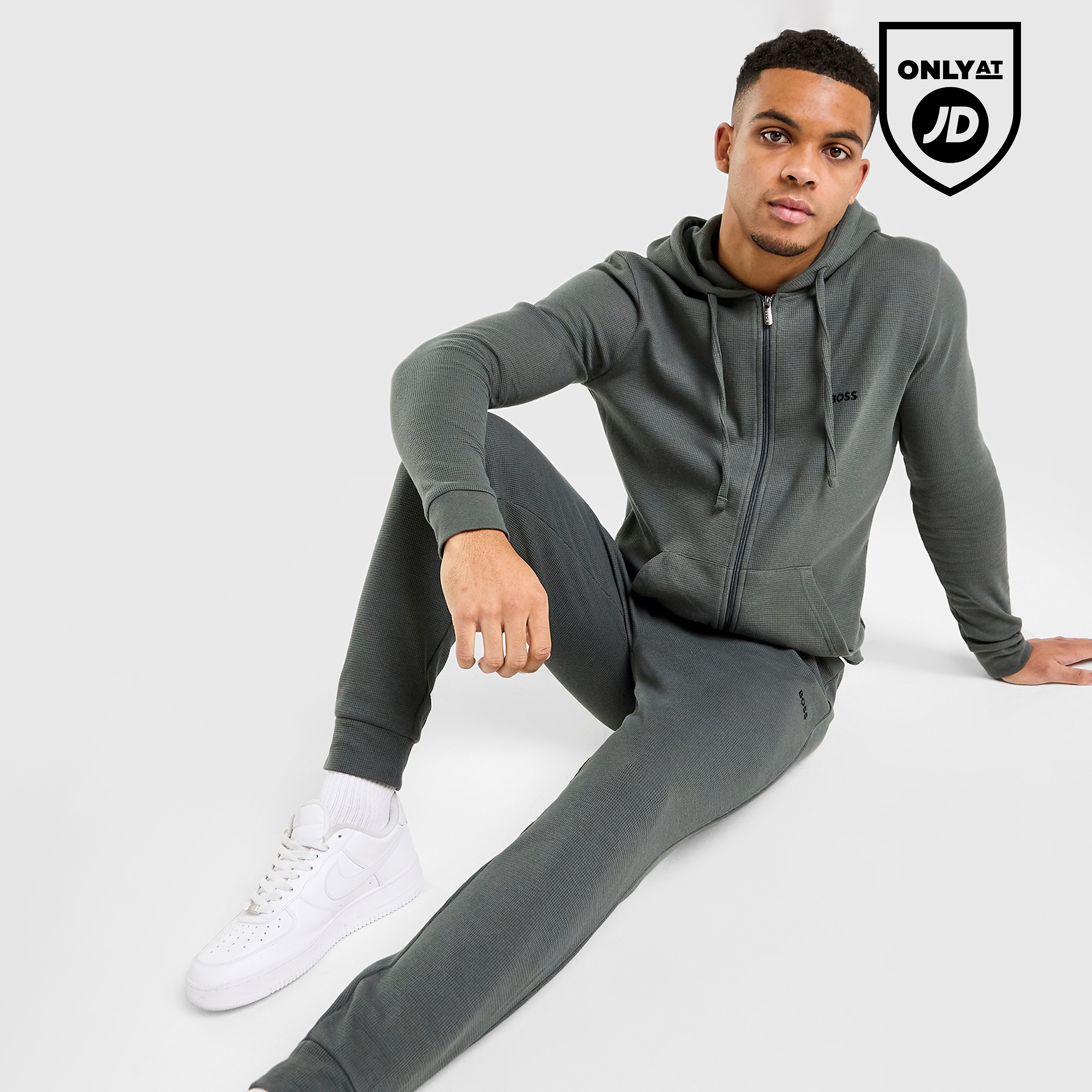 BOSS Waffle Full Zip Hooded Tracksuit