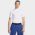 White Under Armour Short-Sleeves UA HG Armour Comp Mock SS