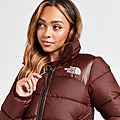 Brown The North Face Logo Padded Jacket