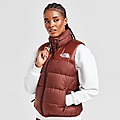 Brown The North Face Logo Padded Gilet