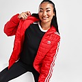 Red adidas Originals 3-Stripes Slim Padded Jacket