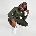 Green/Green/White Nike Club Fleece Hoodie Junior