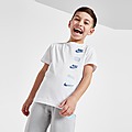 White Nike Club Badge T-Shirt Children