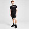 Black Emporio Armani EA7 7 Lines Short Sleeve T-Shirt Junior