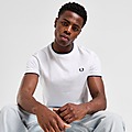 White Fred Perry Twin Tipped Ringer T-Shirt