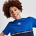 Blue adidas Originals Tape Short Sleeve T-Shirt Junior