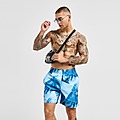 Blue adidas Originals Palm All Over Print Swim Shorts