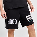 Black Hoodrich Fade Shorts