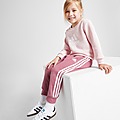Pink/White adidas Girls' Badge of Sport Crew Tracksuit Infant