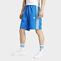 Blue/White adidas Originals Adicolor Firebird Shorts