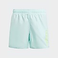 Blue/Green/Green adidas Sportswear Essentials Logo CLX Swim Shorts Kids
