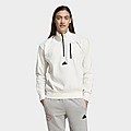 White adidas City Escape Fleece Half-Zip Sweatshirt
